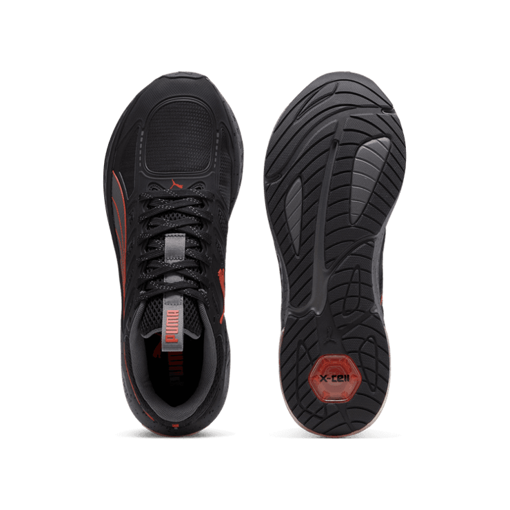 PUMA X-Cell Lightspeed in Black/Redmazing Angle 0