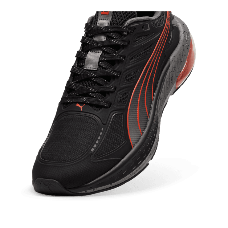 PUMA X-Cell Lightspeed in Black/Redmazing Angle 2
