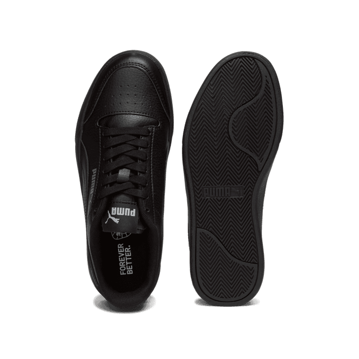 PUMA Shuffle Sneakers in Black/Silver (GS) Angle 0