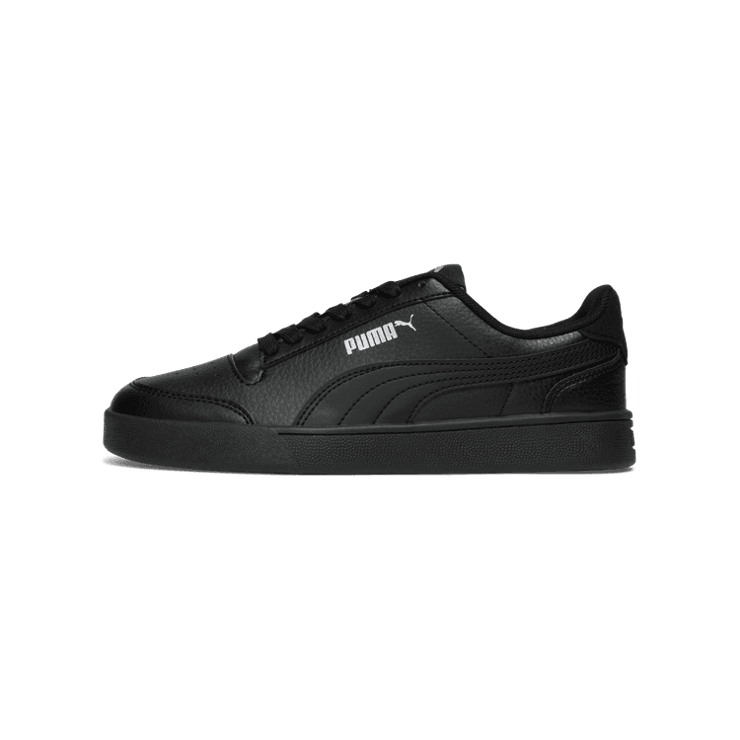 PUMA Shuffle Sneakers in Black/Silver (GS) Angle 1