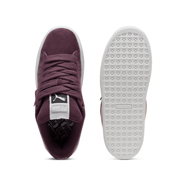 PUMA Suede XL Elevated Sneakers in Midnight Plum/White Angle 0