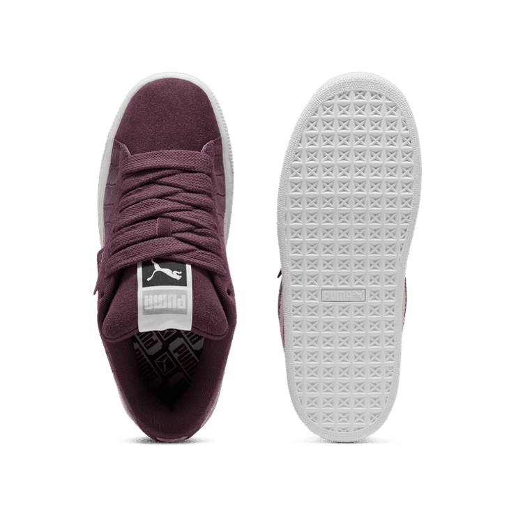 PUMA Suede XL Elevated Sneakers in Midnight Plum/White Angle 0