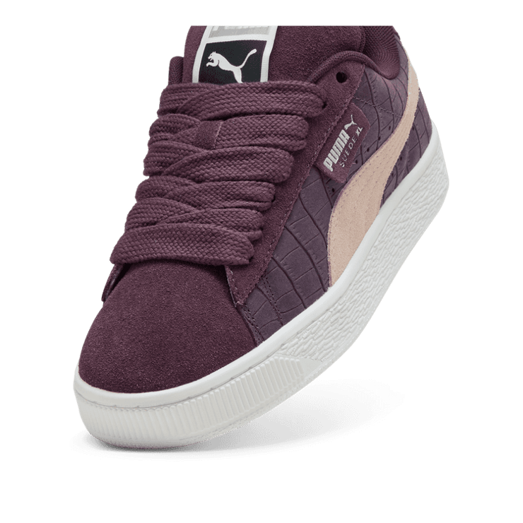 PUMA Suede XL Elevated Sneakers in Midnight Plum/White Angle 2