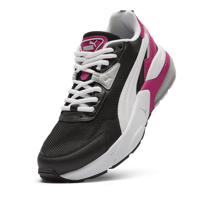 PUMA Vis2K Sneaker in Black/White/Magenta Gleam Angle 2