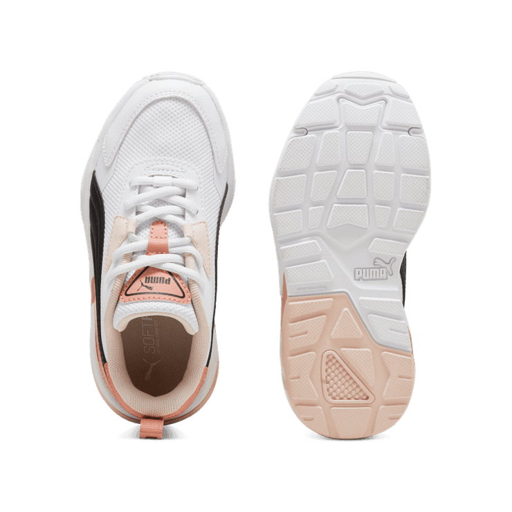 PUMA Vis2k Sneakers in White/Black/Deeva Peach (PS) Angle 0