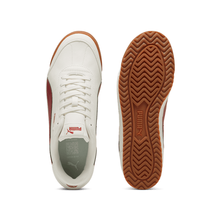 PUMA Turino II Sneakers in Warm White/Intense Red/Gum Angle 0