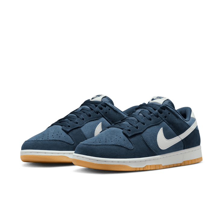 Nike Dunk Low Suede Armory Navy Gum Angle 2