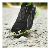 PUMA SEASONS Voyage NITROâ¢ 3 Disc Trail Running in Black/Fizzy Apple/Silver Angle 2