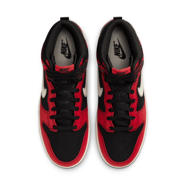 Nike Dunk High Tartan Black Red Plaid Angle 1