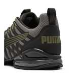 PUMA Voltaic Evo Wide in Cool Dark Grey/Black/Olive Angle 4