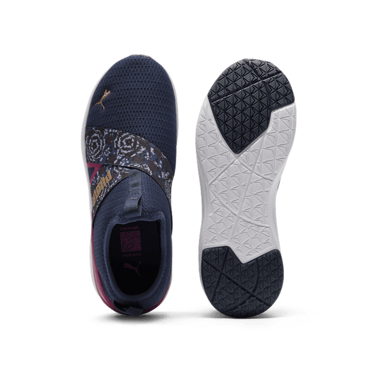 PUMA Better Foam Prowl Winter Bloom Slip-On in Dark Blue Angle 0