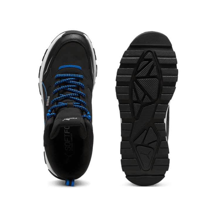 PUMA Evolve Trail Sneakers in Black/Hyperlink Blue (GS) Angle 0