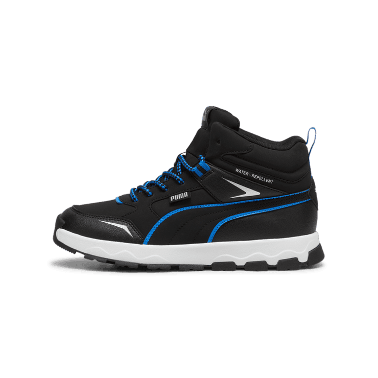 PUMA Evolve Trail Sneakers in Black/Hyperlink Blue (GS) Angle 1
