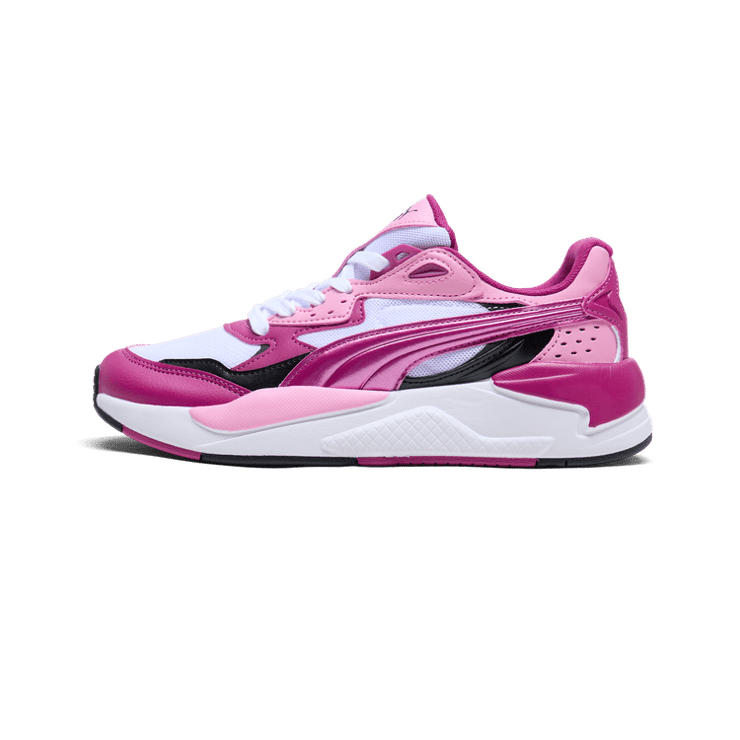 PUMA X-Ray Speed Metallic FS Sneakers in White/Magenta Gleam/Black Angle 1
