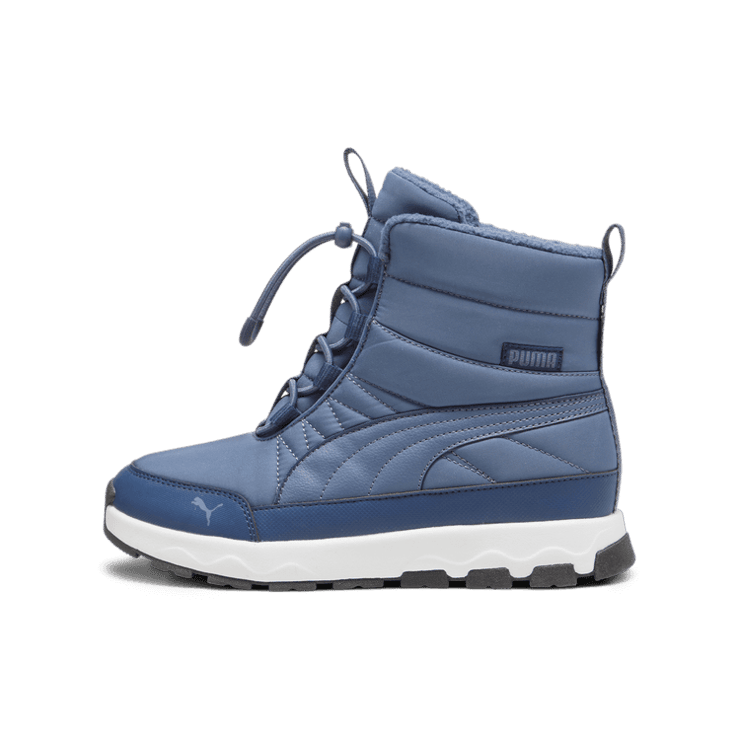 PUMA Evolve Boots in Inky Blue/Persian Blue/White (GS) Angle 1