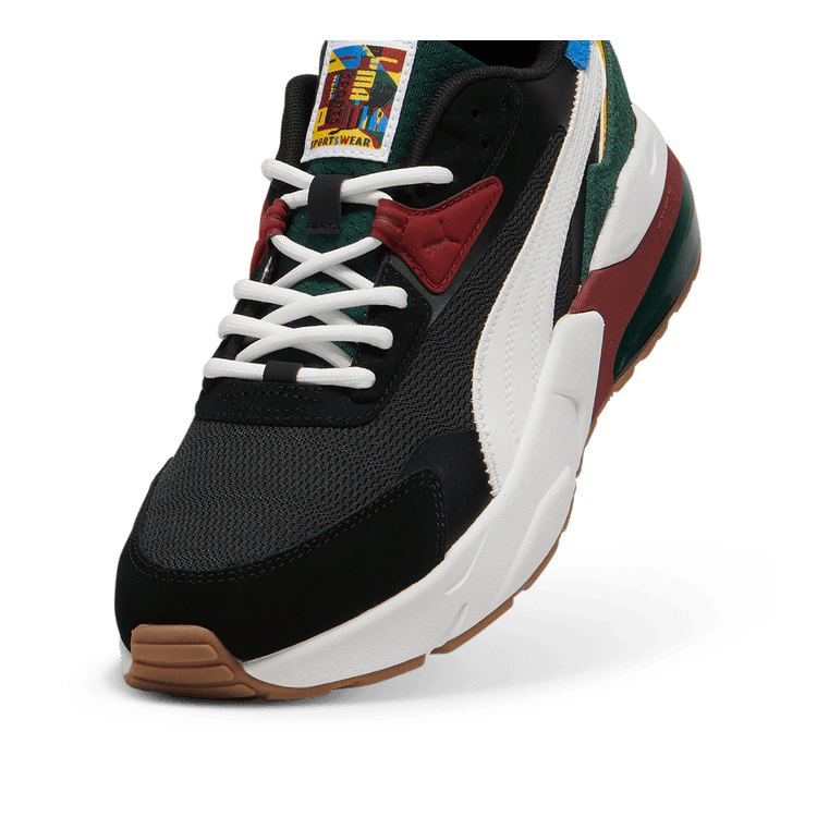PUMA Vis2k SL Year Of Sports Sneakers in Black/White/Intense Red Angle 2