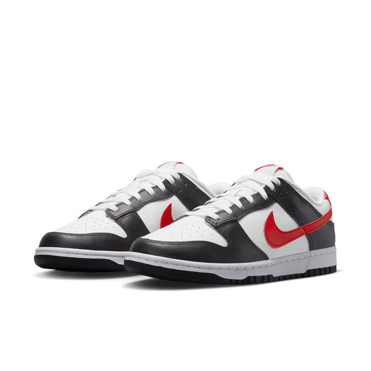 Nike Dunk Low Red Swoosh Panda Angle 3