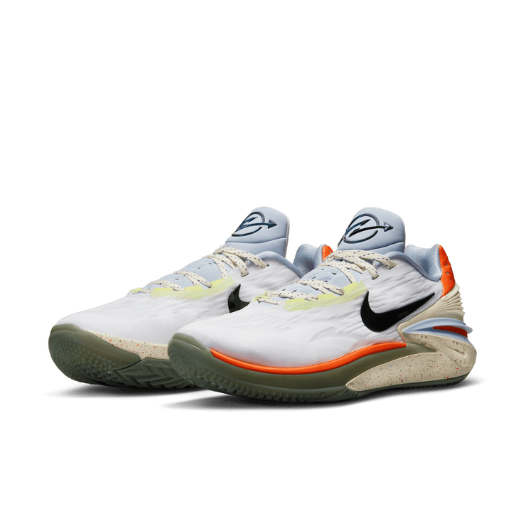 Nike Air Zoom GT Cut 2 White Ice Blue Orange Angle 2