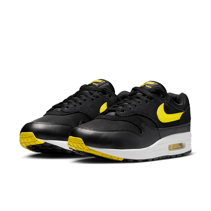 Nike Air Max 1 Black Opti Yellow Angle 2