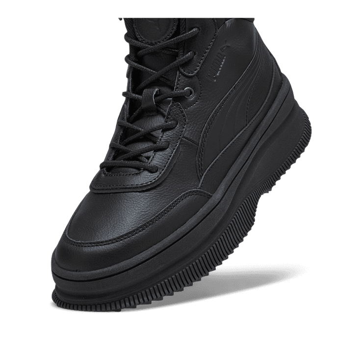 PUMA Mayra Boots in Black/Strong Grey Angle 2