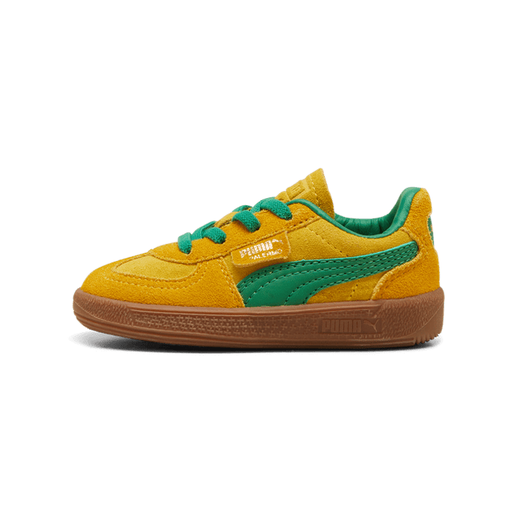 PUMA Palermo s' Sneakers in PelÃ© Yellow Sizzle/Archive Green (TD) Angle 1