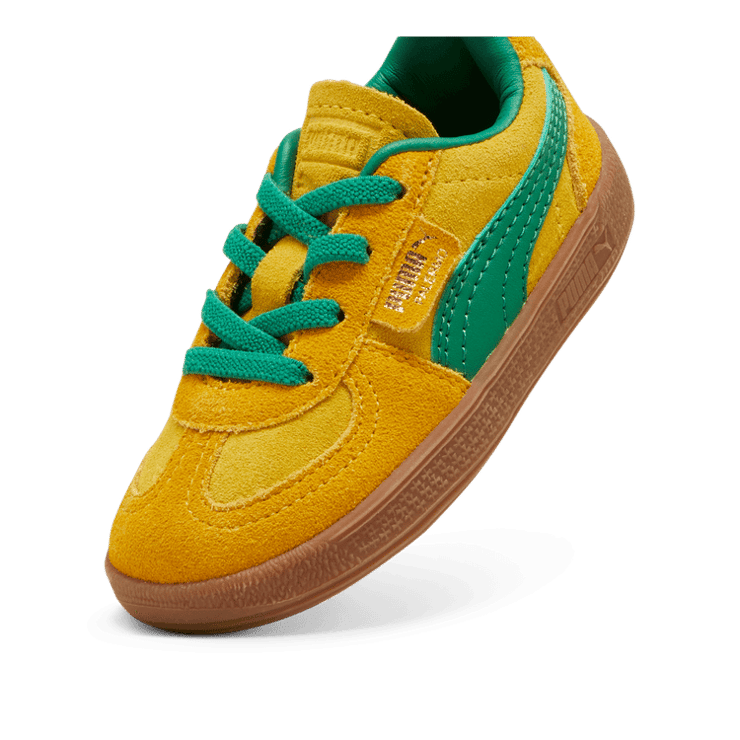 PUMA Palermo s' Sneakers in Pelé Yellow Sizzle/Archive Green (TD) Angle 2