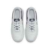 Nike Air Force 1 Low White Silver Navy (GS) Angle 1