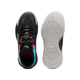 PUMA Dagger Basketball in Black/Fluro Pink Pes (GS) Angle 0