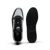 PUMA Dribble Sneakers in White/Black/Shadow Grey Angle 0
