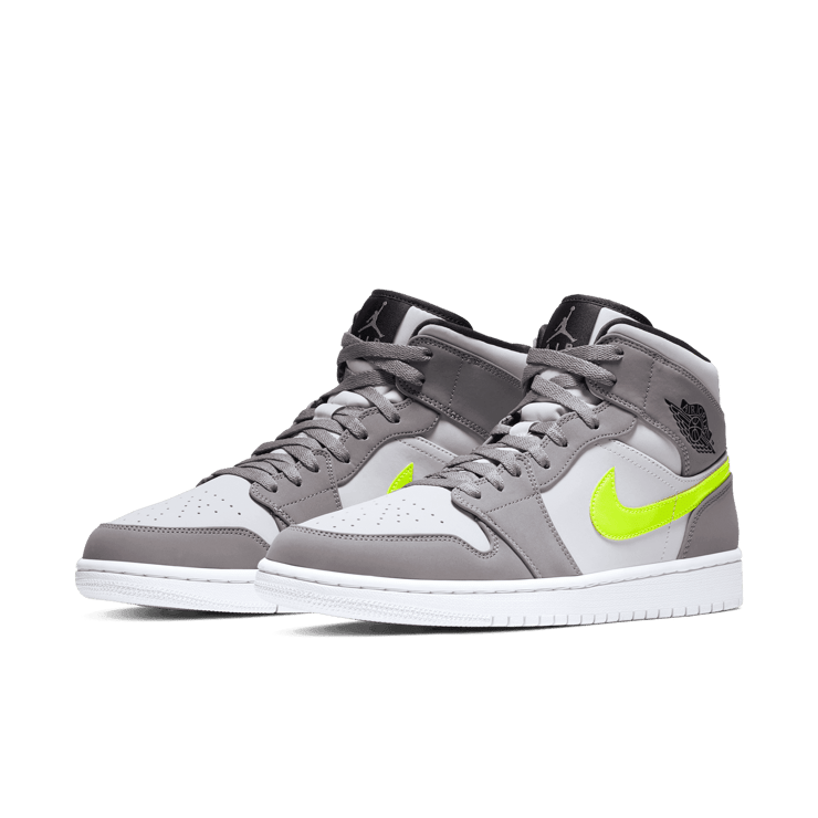 Jordan 1 Mid Gunsmoke Volt Angle 2