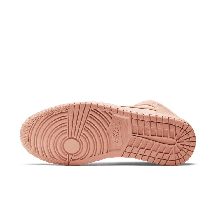 Jordan 1 Mid Coral Gold Angle 0