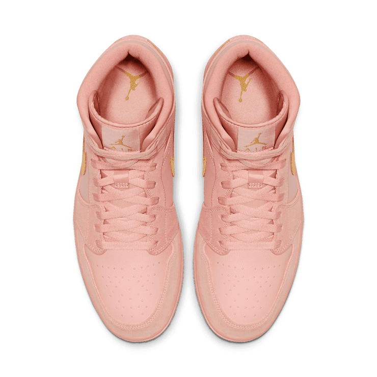 Jordan 1 Mid Coral Gold Angle 1