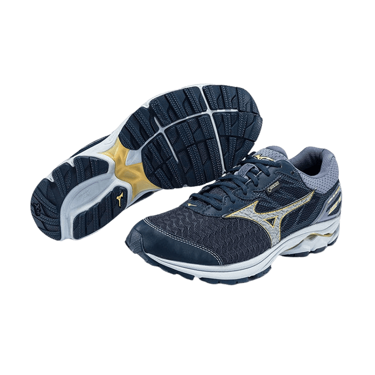 Mizuno Rider 21 GTX Silver Yellow Angle 3