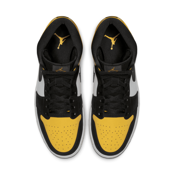 Jordan 1 Mid Yellow Toe Black Angle 1