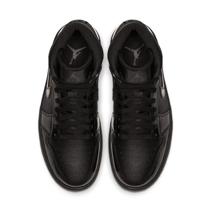 Jordan 1 Mid Patent Triple Black (W) Angle 1