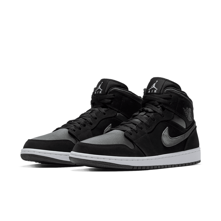 Jordan 1 Mid Nylon Black Anthracite Angle 2