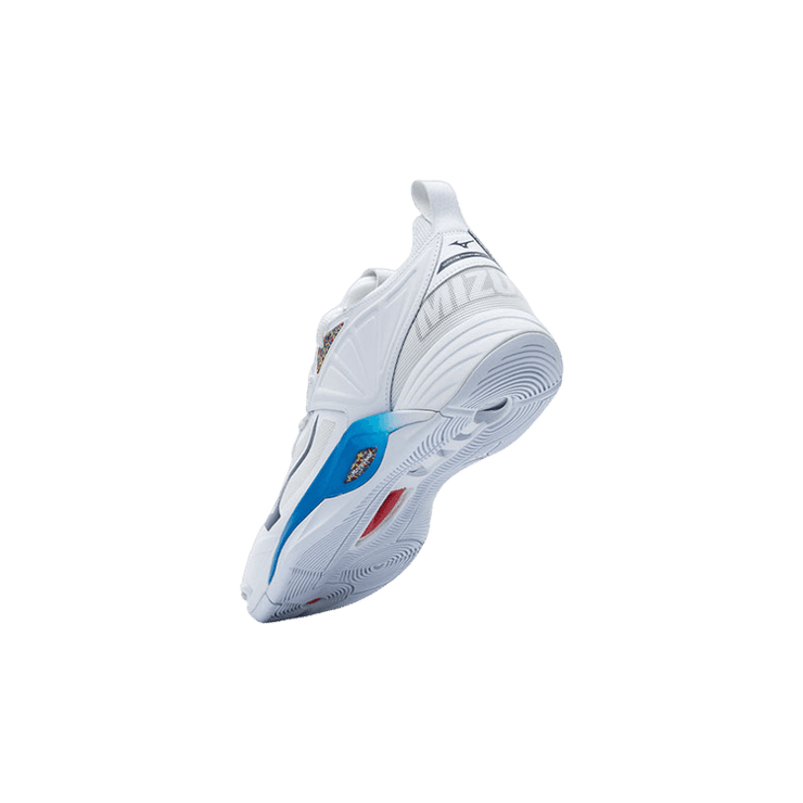 Mizuno Wave Momentum 2 White Blue Angle 1