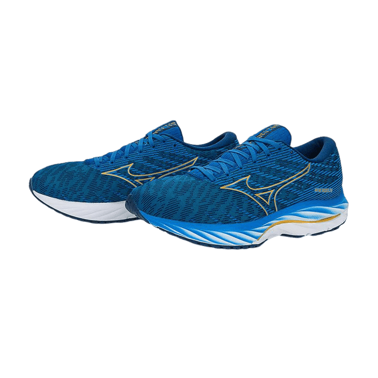 Mizuno Wave Rider 26 Snorkel Blue Gold Angle 0