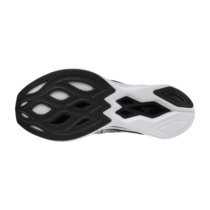 Mizuno Wave Rebellion Sonic White Black Paint Stroke Angle 3