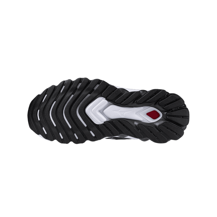 Mizuno Wave Skyrise 5 Black White Nasturtium (W) Angle 1