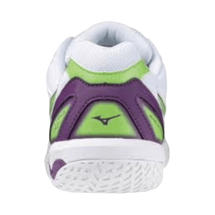 Mizuno Wave Fang Pro White Green Purple Angle 1