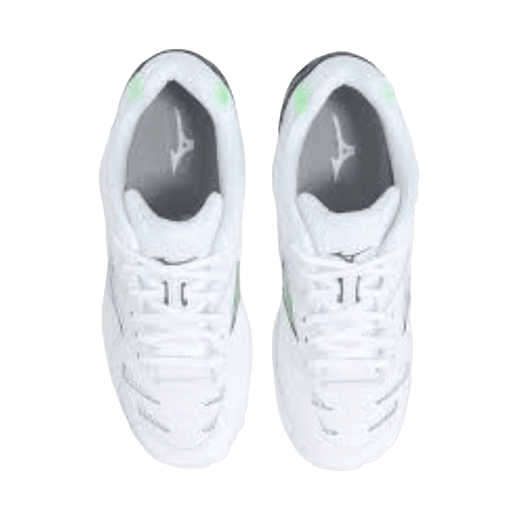 Mizuno Wave Fang Pro White Green Purple Angle 2