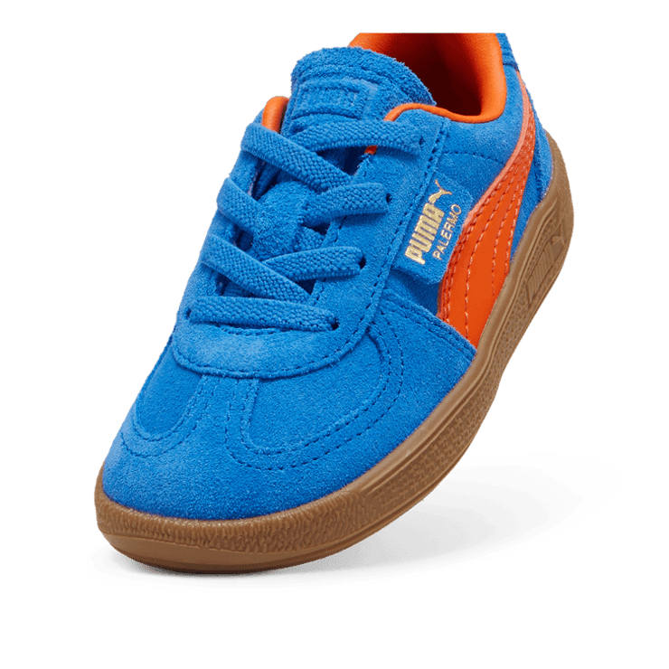 PUMA Palermo s' Sneakers in Hyperlink Blue/Flame Flicker/Gum (TD) Angle 2