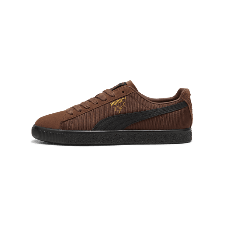 PUMA Clyde Soph Sneakers in Espresso Brown/Black Angle 1