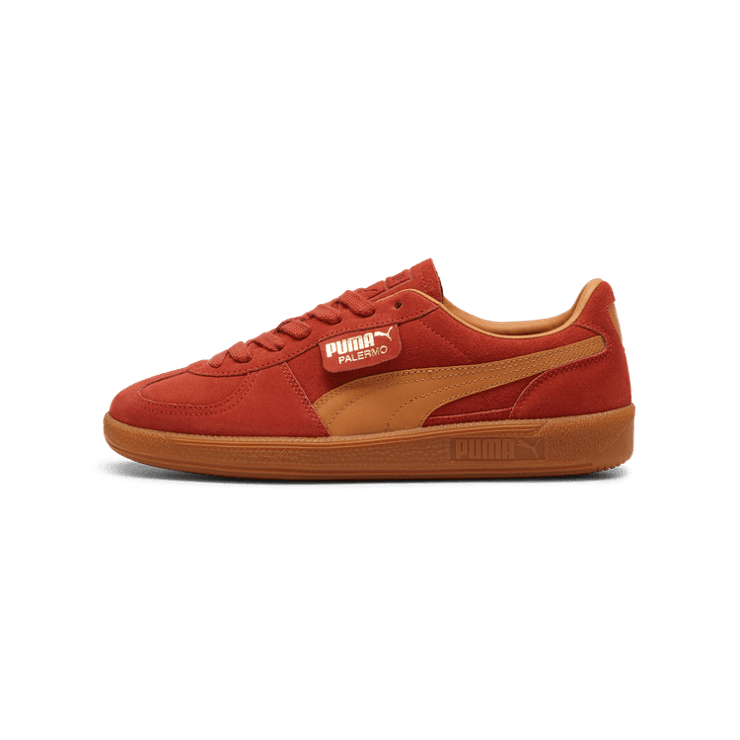 PUMA Palermo Sneakers in Mars Red/Caramel Latte/Gum Angle 1
