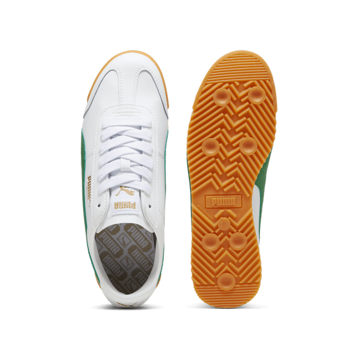 PUMA Roma 68 Revival Sneakers in White/Archive Green/Gum Angle 0
