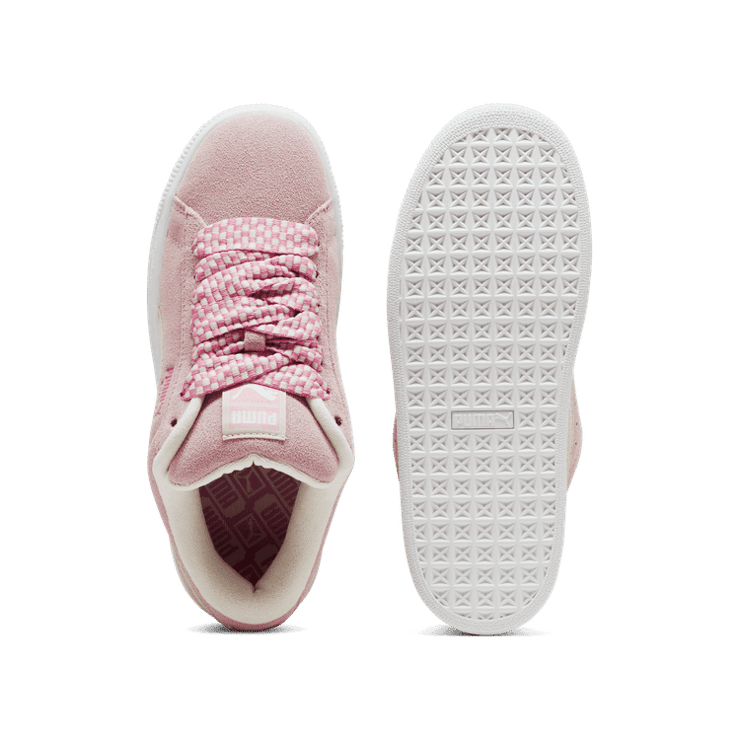 PUMA Suede XL Lace Sneakers in Mauve Mist/White Angle 0