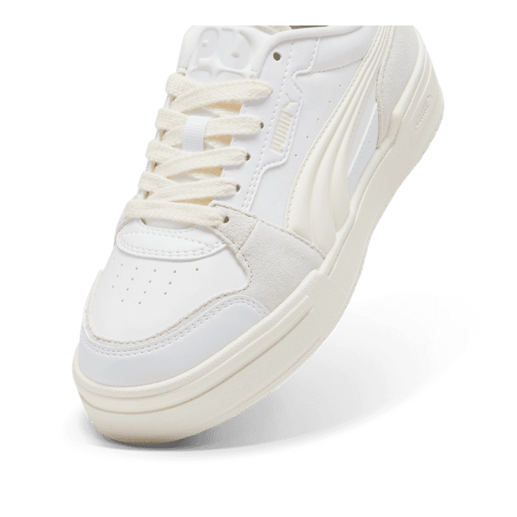 PUMA CA Pro Lux III Winter Volume Sneakers in White/Warm White Angle 2