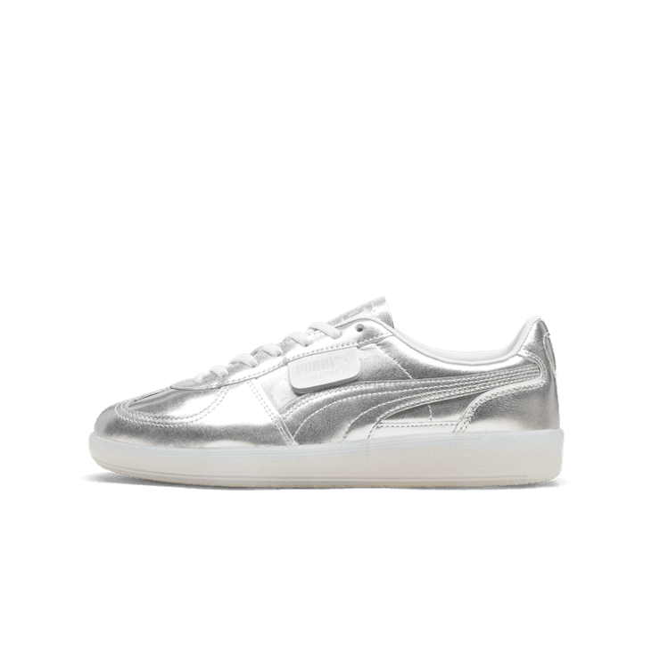 PUMA Palermo Chrome Sneakers Women in Silver/Feather Grey PUMA Palermo Chrome Sneakers Women in Silver/Feather Grey