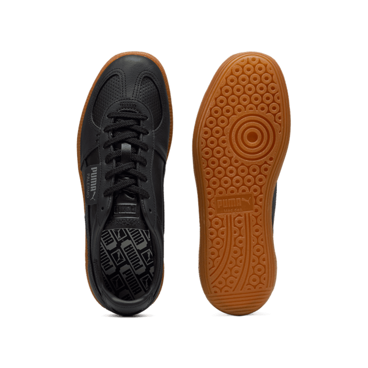 PUMA Palermo S And P Sneakers in Black/Gum Angle 0